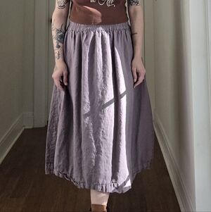 Not Perfect Linen Skirt 2X